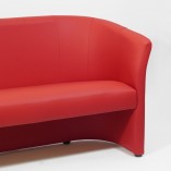 Sofa 3-osobowa czerwona Signal TM-3 | Eko Skóra