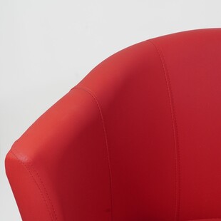 Sofa 3-osobowa czerwona Signal TM-3 | Eko Skóra