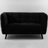 Sofa welurowa Castello 145cm czarna Signal | Komfort i styl