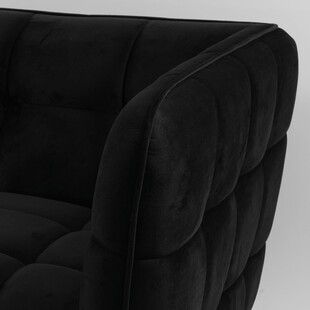 Sofa welurowa Castello 145cm czarna Signal | Komfort i styl