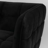 Sofa welurowa Castello 145cm czarna Signal | Komfort i styl