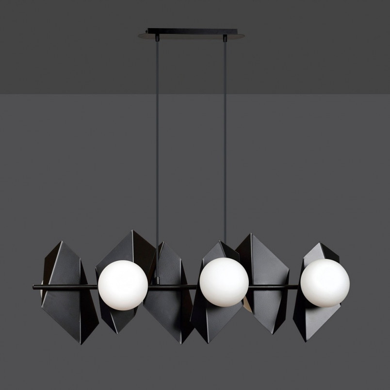 Lampa wisząca Drifton VI | Czarno-biała | Emibig