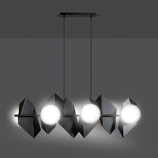 Lampa wisząca Drifton VI | Czarno-biała | Emibig