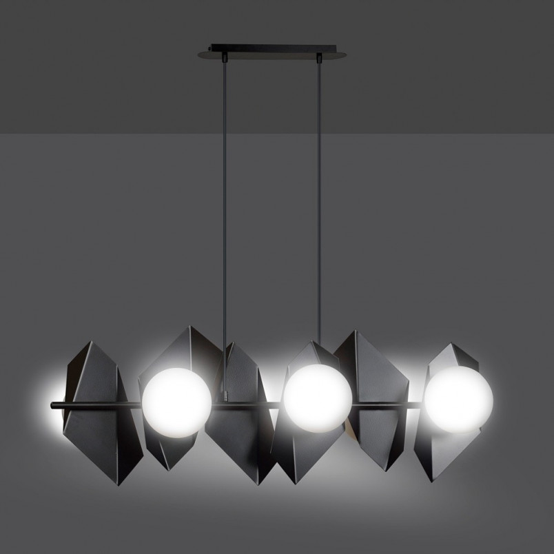Lampa wisząca Drifton VI | Czarno-biała | Emibig