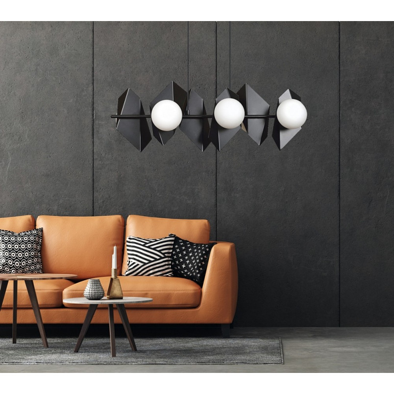 Lampa wisząca Drifton VI | Czarno-biała | Emibig