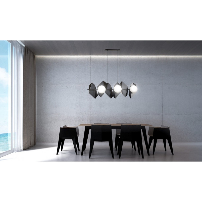 Lampa wisząca Drifton VI | Czarno-biała | Emibig