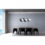 Lampa wisząca Drifton VI | Czarno-biała | Emibig