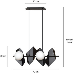 Lampa Wisząca Drifton IV Czarno-Biała | Emibig - Nowoczesne Oświetlenie