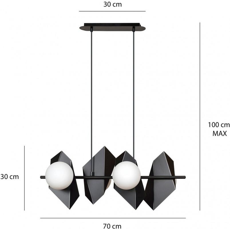 Lampa Wisząca Drifton IV Czarno-Biała | Emibig - Nowoczesne Oświetlenie