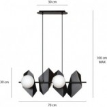 Lampa Wisząca Drifton IV Czarno-Biała | Emibig - Nowoczesne Oświetlenie