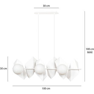 Lampa wisząca Drifton VI biała | Emibig - Nowoczesne oświetlenie