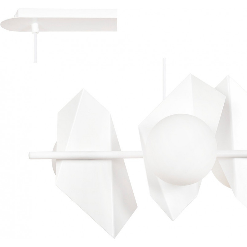 Lampa wisząca Drifton IV biała - nowoczesny design | Emibig