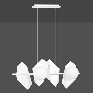 Lampa wisząca Drifton IV biała - nowoczesny design | Emibig