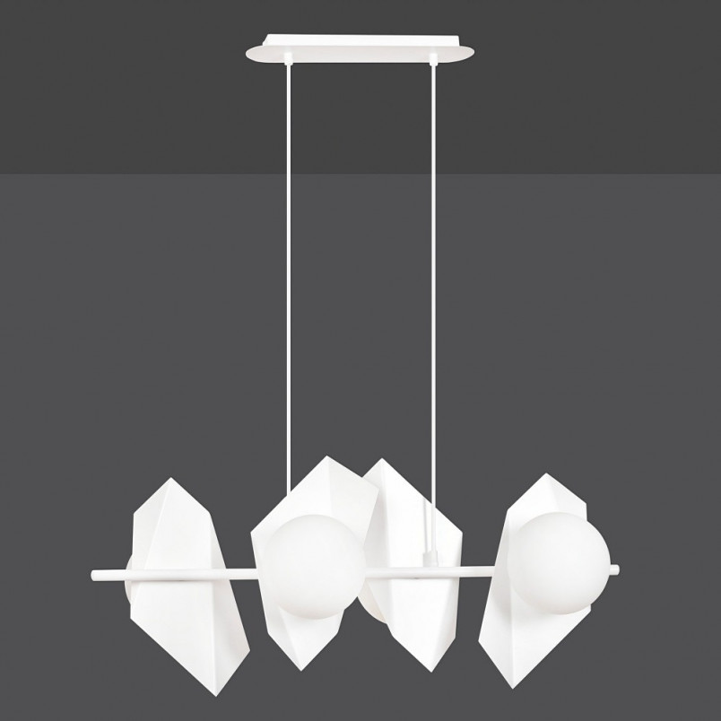 Lampa wisząca Drifton IV biała - nowoczesny design | Emibig