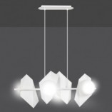 Lampa wisząca Drifton IV biała - nowoczesny design | Emibig