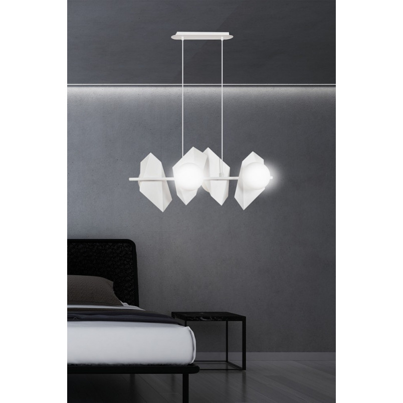 Lampa wisząca Drifton IV biała - nowoczesny design | Emibig