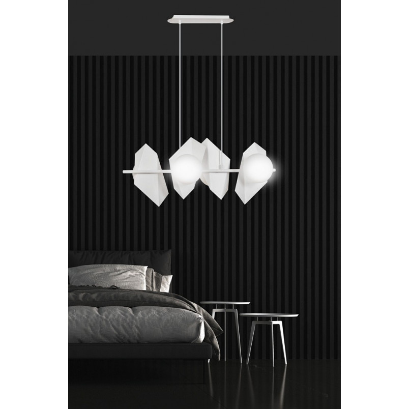 Lampa wisząca Drifton IV biała - nowoczesny design | Emibig