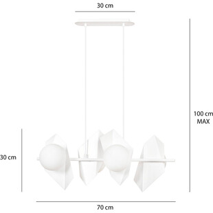 Lampa wisząca Drifton IV biała - nowoczesny design | Emibig