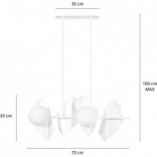 Lampa wisząca Drifton IV biała - nowoczesny design | Emibig