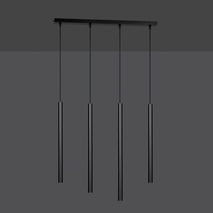 Lampa wisząca Selter IV 60cm czarna Emibig - Minimalistyczny design