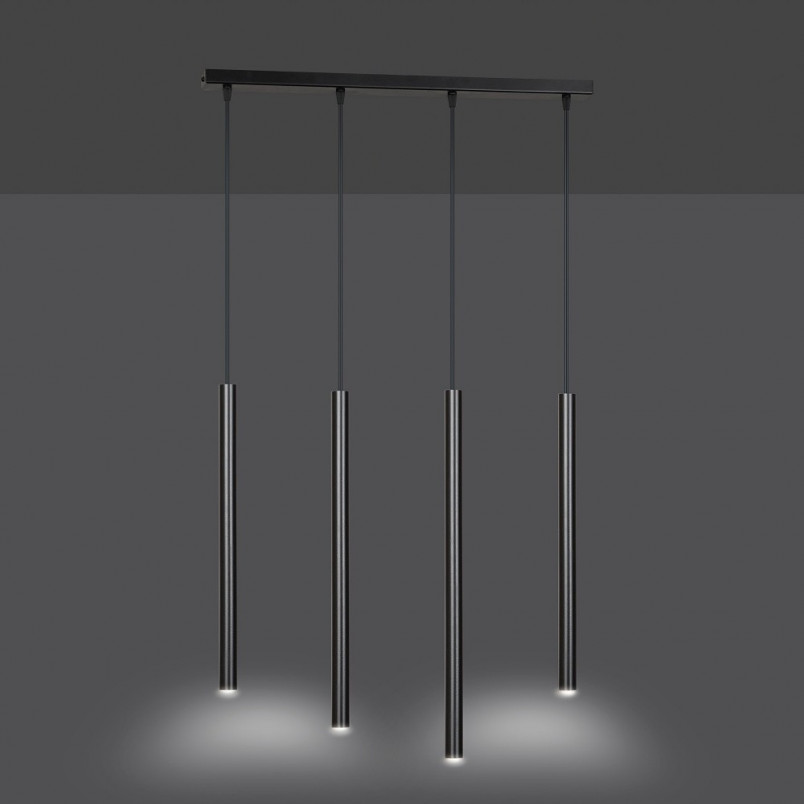 Lampa wisząca Selter IV 60cm czarna Emibig - Minimalistyczny design