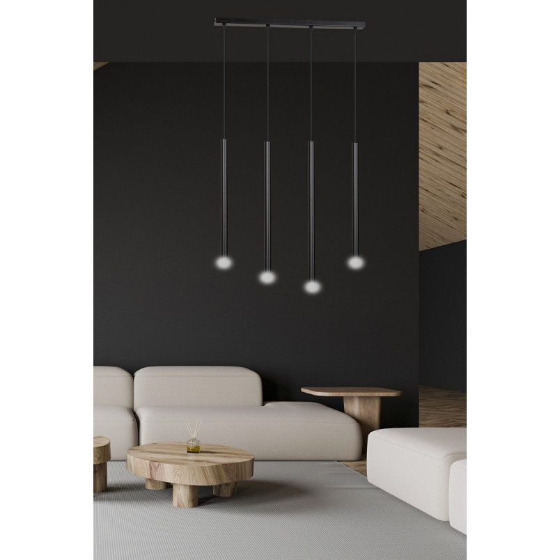 Lampa wisząca Selter IV 60cm czarna Emibig - Minimalistyczny design
