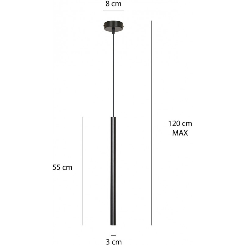 Lampa Wisząca Selter Czarna Emibig | Minimalistyczny Design
