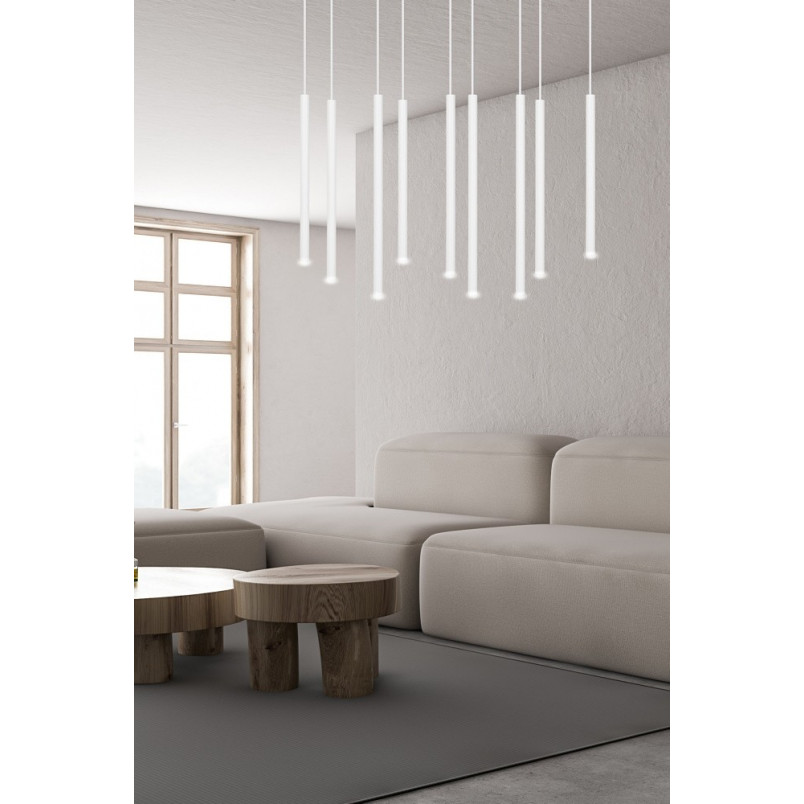 Lampa wisząca Selter IX biała Emibig | Minimalistyczny design
