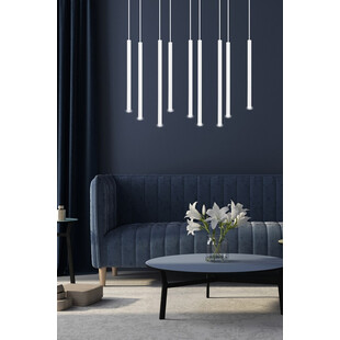 Lampa wisząca Selter IX biała Emibig | Minimalistyczny design