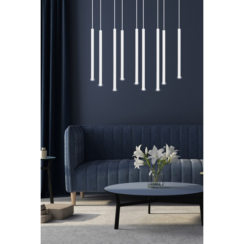Lampa wisząca Selter IX biała Emibig | Minimalistyczny design
