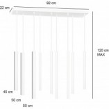 Lampa wisząca Selter IX biała Emibig | Minimalistyczny design