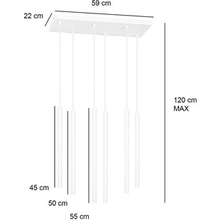 Lampa wisząca Selter VI biała | Emibig - Minimalistyczny Design