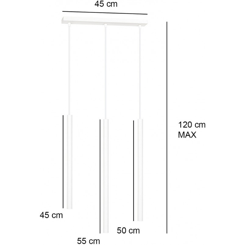 Lampa wisząca Selter III biała Emibig | Minimalistyczny design