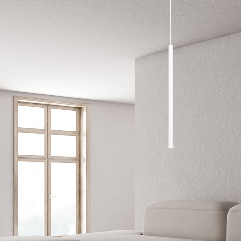 Lampa wisząca Selter biała Emibig | Minimalistyczny design