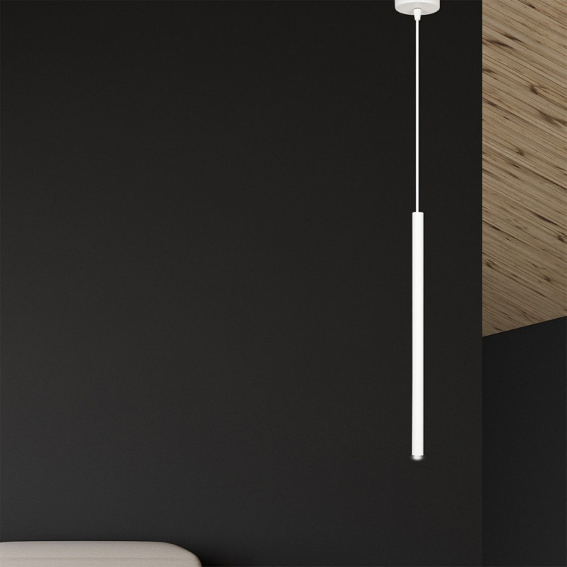 Lampa wisząca Selter biała Emibig | Minimalistyczny design
