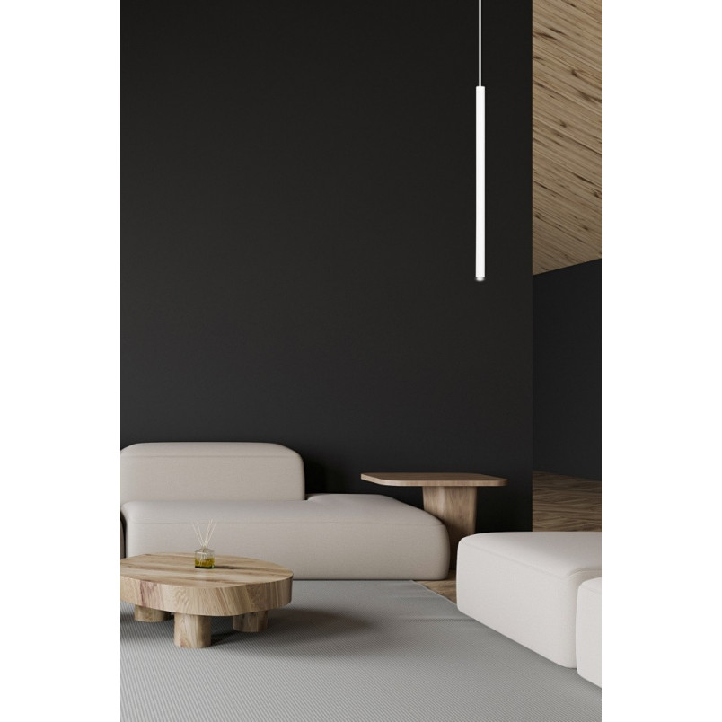 Lampa wisząca Selter biała Emibig | Minimalistyczny design