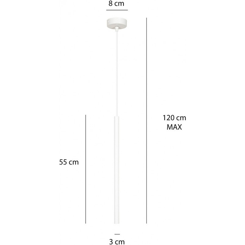 Lampa wisząca Selter biała Emibig | Minimalistyczny design