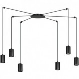 Lampa Wisząca "Pająk" Regulowana Traker VI Czarna - Emibig