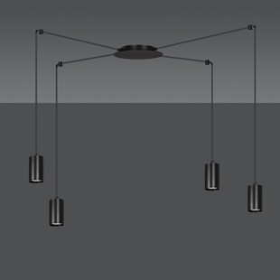Lampa wisząca "Pająk" Traker IV czarna Emibig | Sklep Lamp