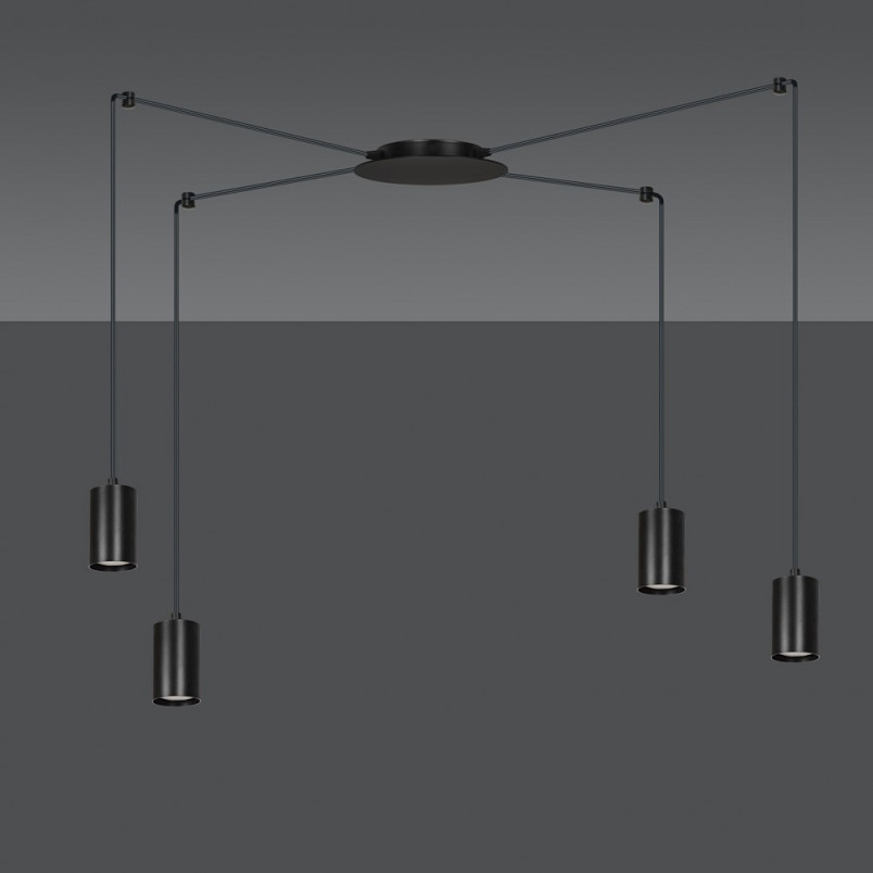 Lampa wisząca "Pająk" Traker IV czarna Emibig | Sklep Lamp