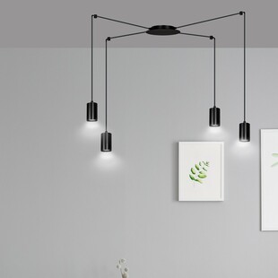 Lampa wisząca "Pająk" Traker IV czarna Emibig | Sklep Lamp