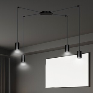 Lampa wisząca "Pająk" Traker IV czarna Emibig | Sklep Lamp