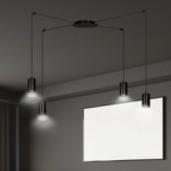 Lampa wisząca "Pająk" Traker IV czarna Emibig | Sklep Lamp