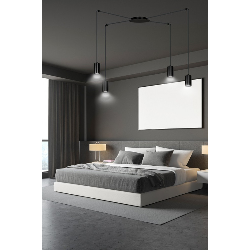 Lampa wisząca "Pająk" Traker IV czarna Emibig | Sklep Lamp