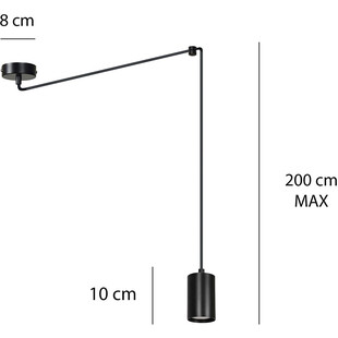 Lampa wisząca "Pająk" czarna Emibig - Regulowana wysokość