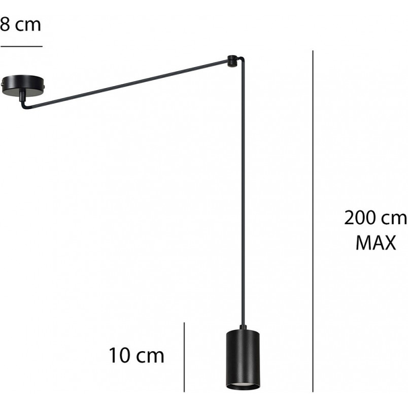 Lampa wisząca "Pająk" czarna Emibig - Regulowana wysokość