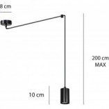 Lampa wisząca "Pająk" czarna Emibig - Regulowana wysokość