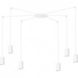 Lampa Wisząca Pająk Biała Emibig Traker VI - Regulowana | Sklep Lamp