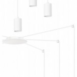 Lampa Wisząca Pająk Biała Emibig Traker VI - Regulowana | Sklep Lamp