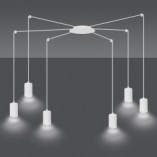 Lampa Wisząca Pająk Biała Emibig Traker VI - Regulowana | Sklep Lamp